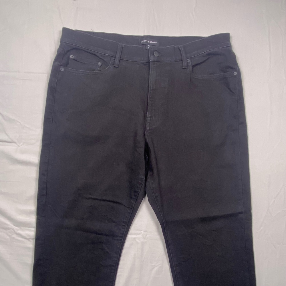 Lucky‎ Brand 410 Athletic Straight Jeans Mens 36x30 Black Denim Stretch Casual